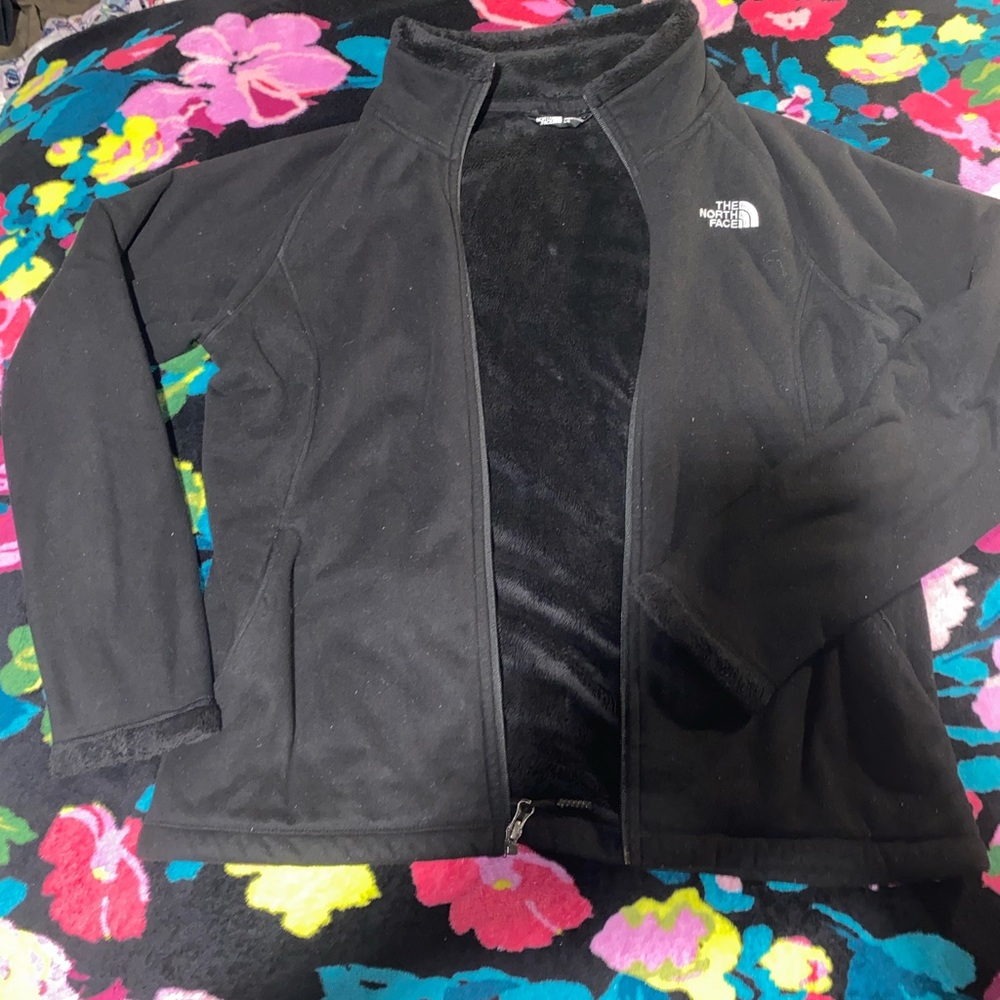 North face fleece jacket, size large, black